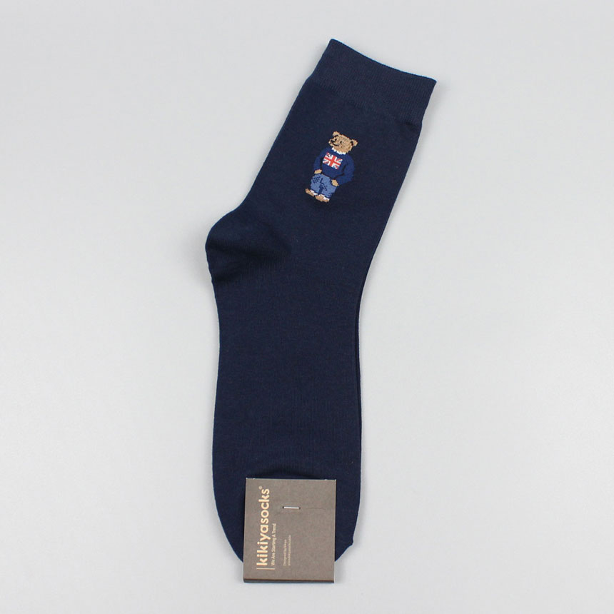 Bear Men's Crew Socks (Ivory, Brown, Navy, Grey, Black)