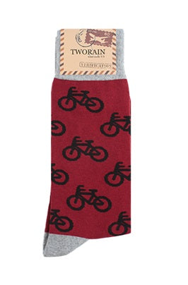 Bike Men's Crew Socks (Beige, Carmel, Wine, Purple, Sky Blue, Deep Green)