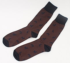 Deer Men's Crew Socks (Yellow, Dark Green, Navy, Brown, Grey)