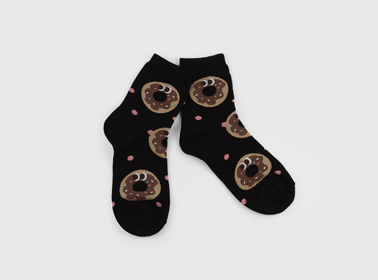 Delicious Women's Crew Socks (Hamburger, Fried Egg, Sausage, French Fries, Donut)