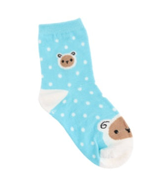 Dot Sheep Kids Crew Socks (Pink, Blue, Grey)