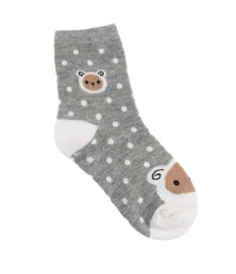 Dot Sheep Kids Crew Socks (Pink, Blue, Grey)