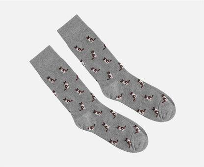 Fox Men's Crew Socks (Ivory, Grey, Brown, Navy, Black)