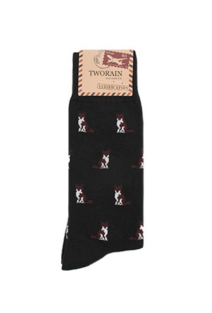 Fox Men's Crew Socks (Ivory, Grey, Brown, Navy, Black)