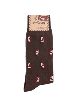 Fox Men's Crew Socks (Ivory, Grey, Brown, Navy, Black)