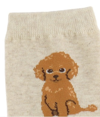 Happy Dog Women's Crew Socks (Oatmeal, Mocha, Grey, Navy, Black)