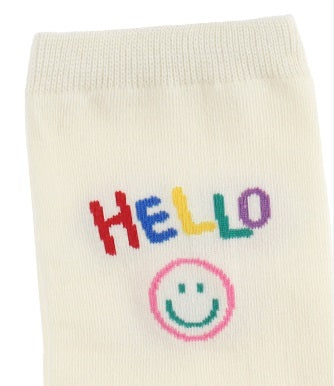 Smile Mood Women's Crew Socks (White, Ivory, Pink, Sky Blue, Black)