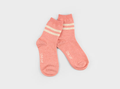 Kitty Women's Crew Socks (Ivory Cat, Ivory Ringle, Pink Ringle, Pink Cat)