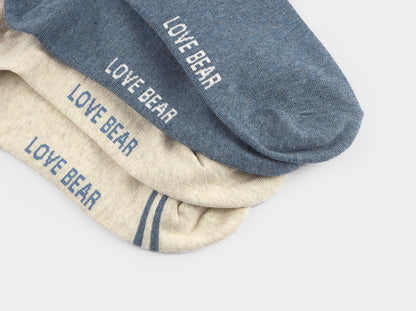 Love Bear Women's Crew Socks (Ivory Bear, Ivory Ringle, Blue Ringle, Blue Bear)