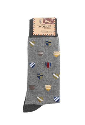 Mark Men's Crew Socks (Wine, Brown, Grey, Sky Blue, Navy, Charcoal)