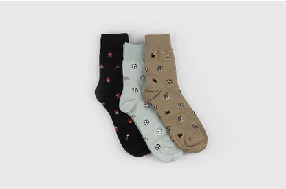 Patterned Novelty Men's Crew Socks