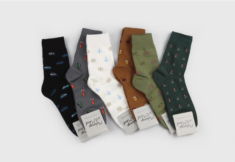 Patterned Novelty Men's Crew Socks