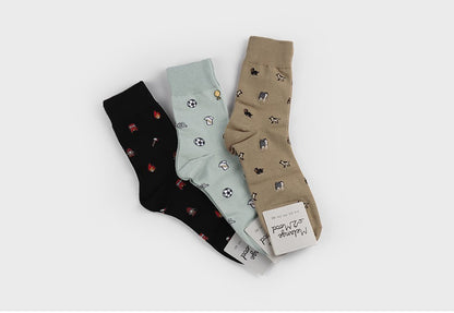 Patterned Novelty Men's Crew Socks