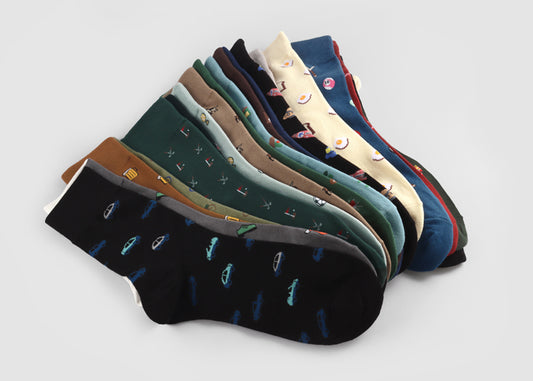 Patterned Novelty Men's Crew Socks