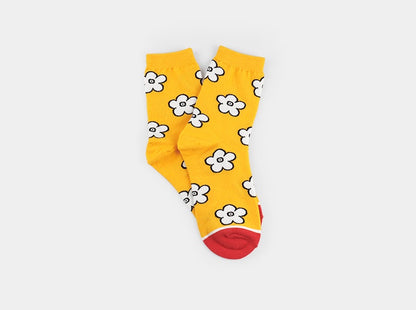 Picnic Women's Crew Socks (Yellow, Green, Sky Blue)