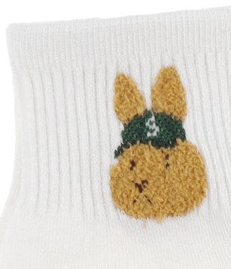 Sporty Rabbit Women's Ankle Socks (Ivory, Oatmeal, Pink, Sky Blue, Black, Light Purple)